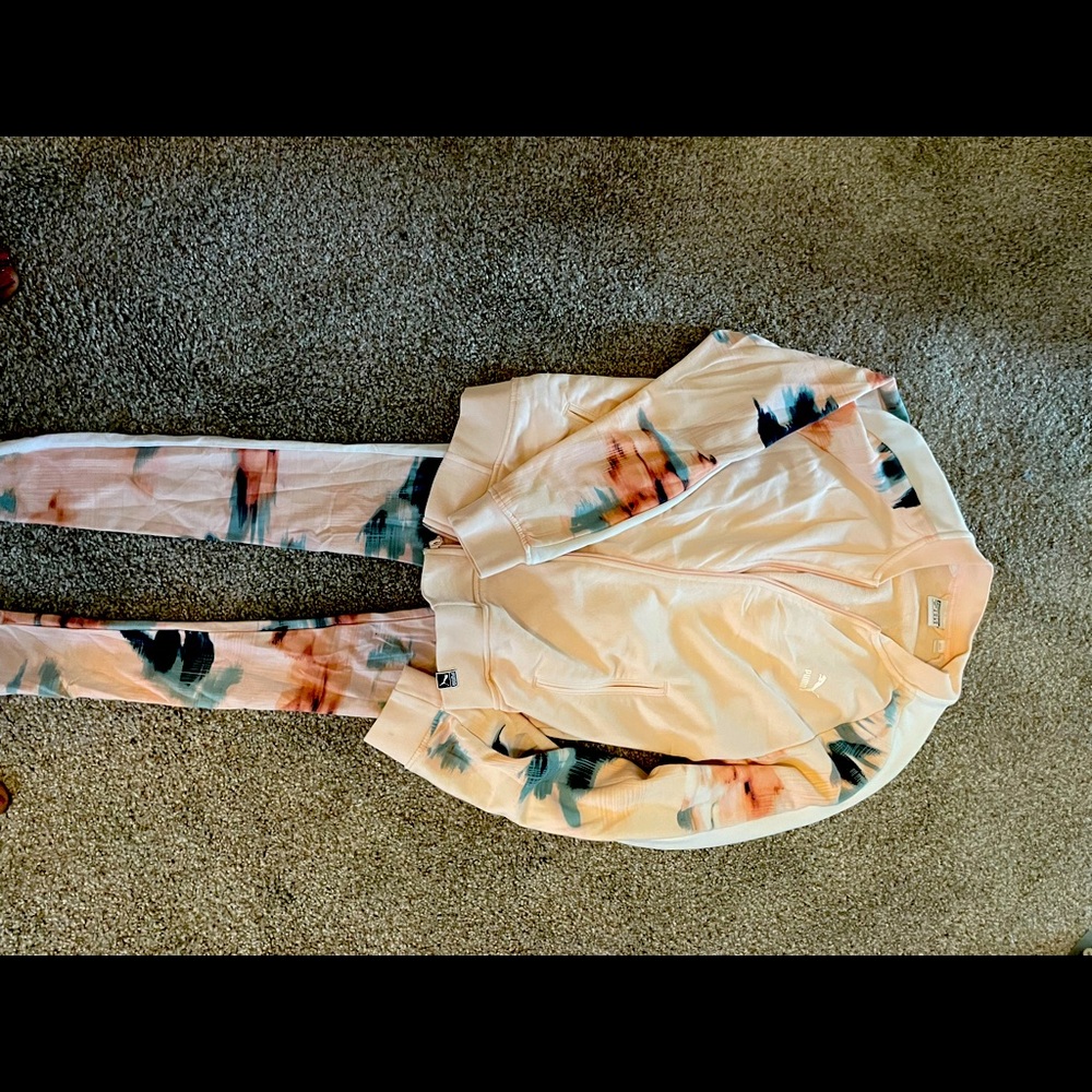 Puma workout tights and jacket set